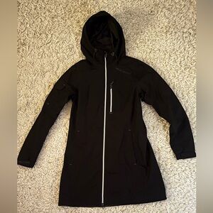 XS Helly Hansen Black Hooded Rain Coat